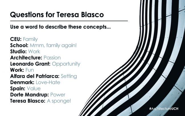 Questions for Teresa Blasco