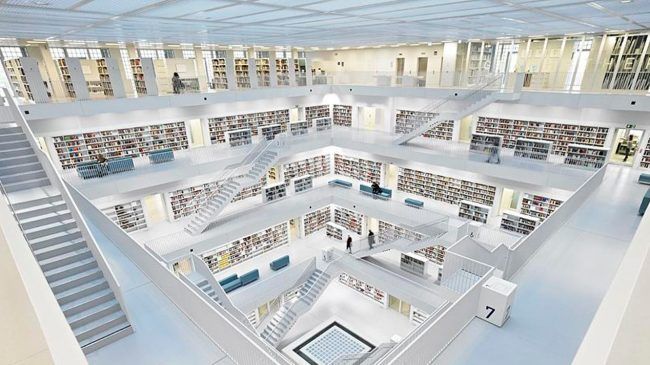 Interior view of the Stuttgart Public Library