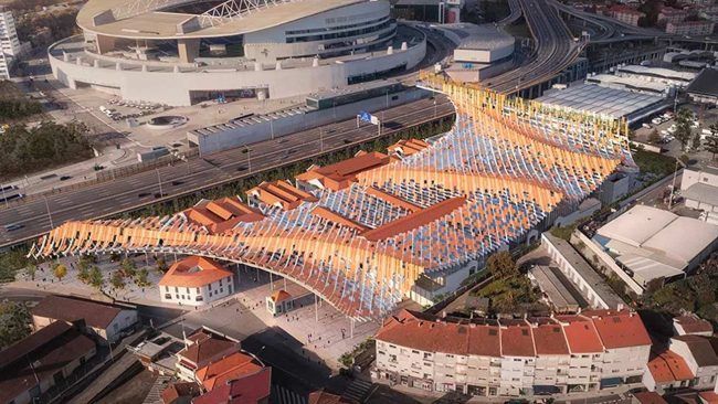 Vista del proyecto de arquitectura moderna Matadouro