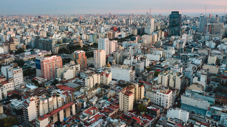 Vista general del gran Buenos Aires