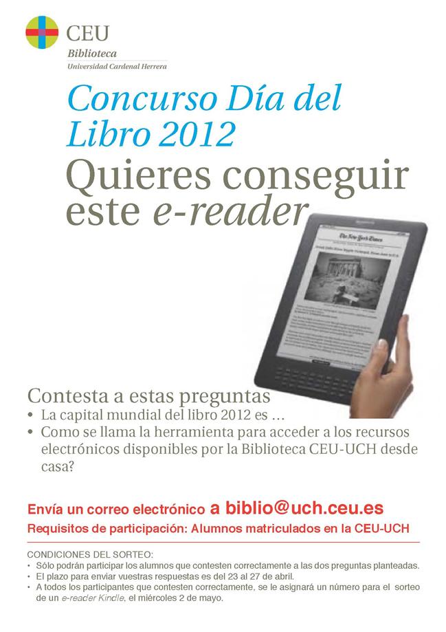 Concurso Día del Libro. ¡Consigue un e-reader!