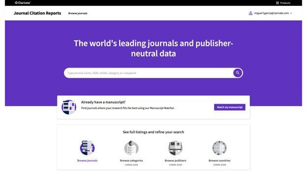 Novedades Journal Citation Reports 2021