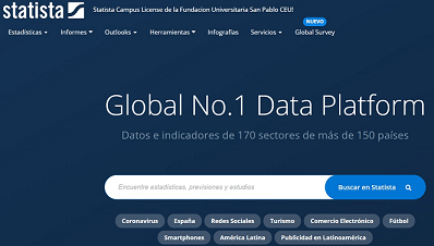 Statista, base de datos de estadísticas