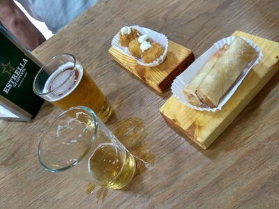 Beer and tapas.