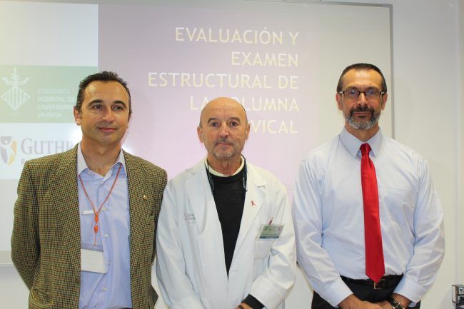 José Ángel Gonzalez, Vicente Ferrandis y José Polo en la presentación de la sesión clínica-master class del Dr. Polo