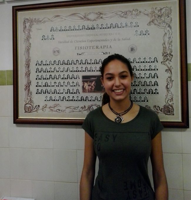 Mireia Jiménez, delegada de 2º B del Grado de Fisioterapia de la CEU-UCH
