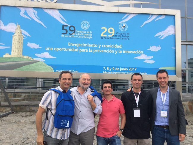Los profesores de la UCH-CEU que acudieron al Congreso de Geriatría de Coruña 2017