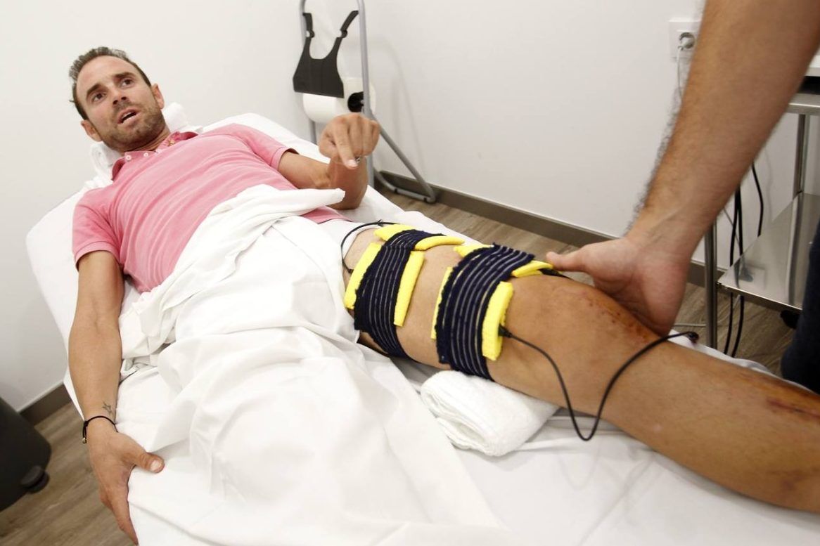 Alejandro Valverde recuperó la funcionalidad de su pierna gracias a la intensa fisioterapia. FOTO Martínez Bueso