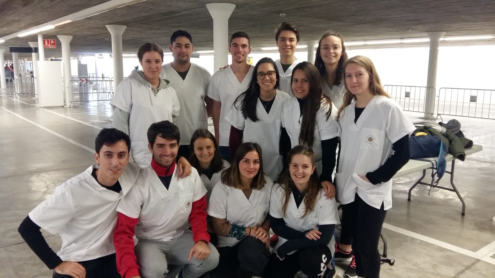 Maratón de estudiantes voluntarios de Fisioterapia UCH en la maratón de Valencia 2018