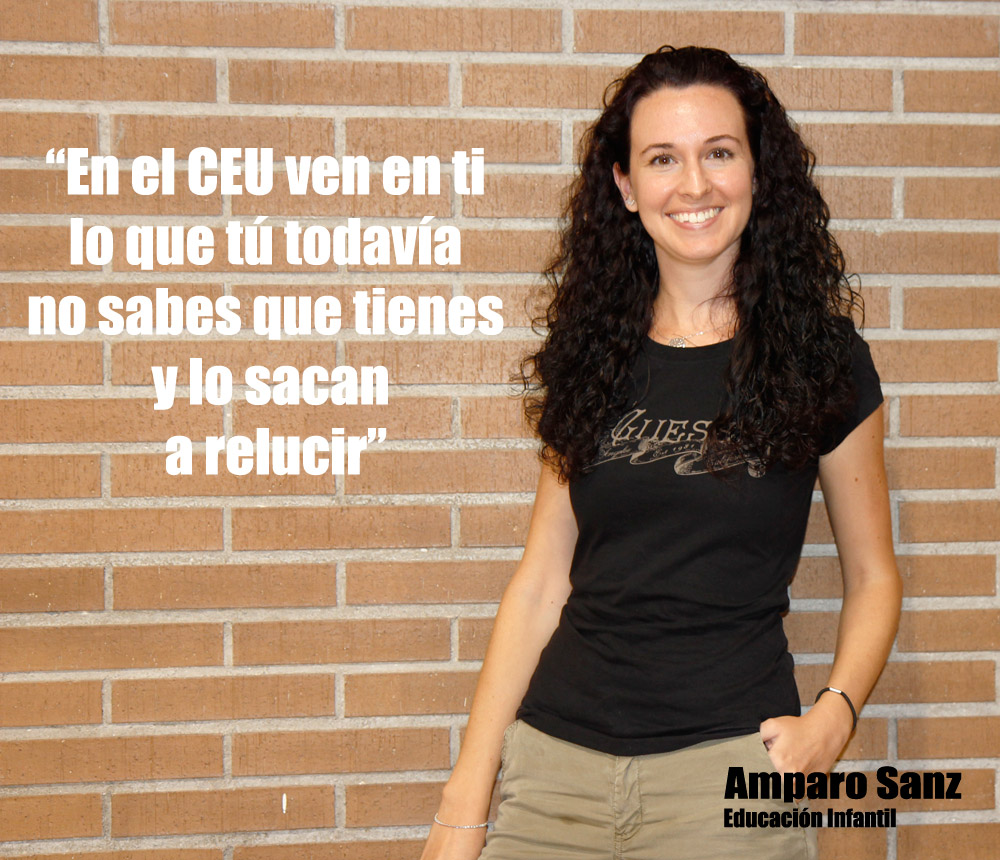 Amparo Sanz está en 3º de Educación infantil y tiene claro que quiere enseñar a sus alumnos de forma creativa e innovadora