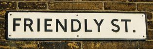 Street Sign "Friendly Street"