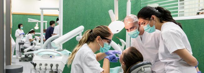 UCHCEU Dentistry students in the dental clinic