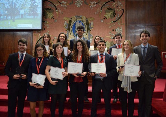 Los mejores delegados del Modelo de Naciones Unidas de la Universidad de Navarra 2017.